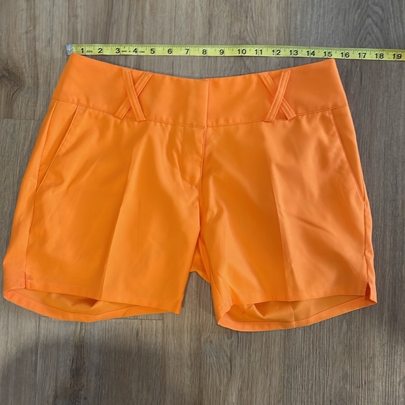 Adidas Orange Climalite shorts. Size 4.  NWOT - Picture 4 of 10